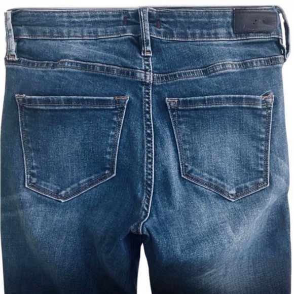 NWT DEAR JOHN “Gisele” High Waisted Skinny Jeans With Frayed Asymmetrical Hems - Picture 10 of 16